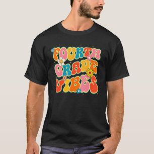 Retro Groovy 4. Klasse zurück zum Schulkind 4. G T-Shirt