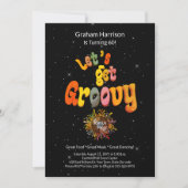 Retro Groovy 60. Geburtstagseinladung Einladung (Vorderseite)