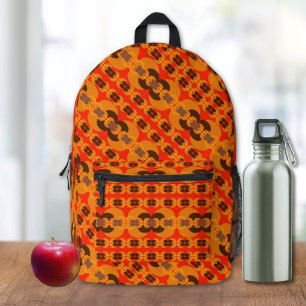 Retro Groovy 60er 70er Blasenmuster Bedruckter Rucksack