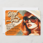 Retro Groovy 60er 70er Einladung (Vorderseite)