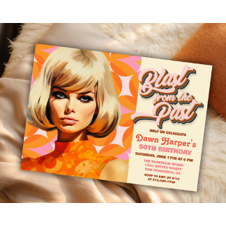 Retro Groovy 60er 70er Einladung