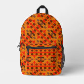 Retro Groovy 60's 70's Bubbles Muster Bedruckter Rucksack (Vorderseite)