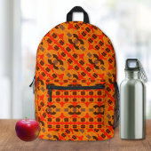 Retro Groovy 60's 70's Bubbles Muster Bedruckter Rucksack