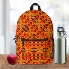 Retro Groovy 60's 70's Bubbles Muster Bedruckter Rucksack
