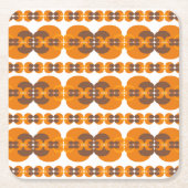 Retro Groovy 60's 70's Bubbles Muster Rechteckiger Pappuntersetzer (Vorderseite)