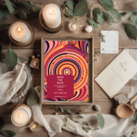 Retro Groovy 70er abstrakte Musterhochzeit