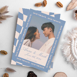 RETRO GROOVY 70er BLUE MUTED TONNEN Einladung