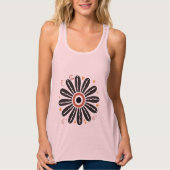Retro Groovy 70er Blume Tank Top (Vorderseite)