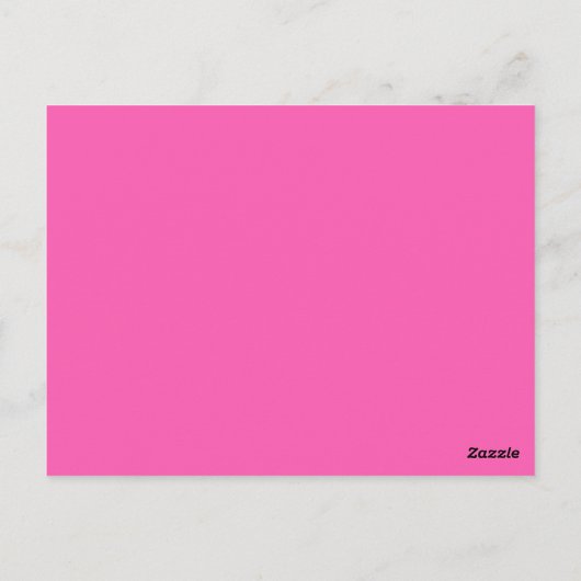 Retro Groovy 70er Bold Hot Pink Green Save the Dat Postkarte (Rückseite)