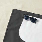 Retro Groovy 70er Bride Wedding Black and White Strandtuch (Beispiel)