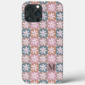 Retro Groovy 70er Daisy Monogram Case-Mate iPhone Hülle (Rückseite)