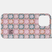 Retro Groovy 70er Daisy Monogram Case-Mate iPhone Hülle (Rückseite (Horizontal))