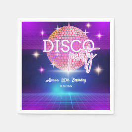 Retro Groovy 70er Disco Ball Geburtstagsparty Serviette
