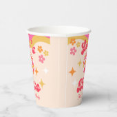 Retro Groovy 70er Disco jeden Geburtstag Pappbecher (Rechts)