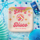 Retro Groovy 70er Disco jeden Geburtstag Pappteller (Party)