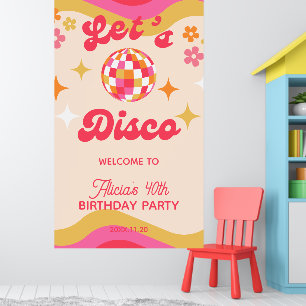 Retro Groovy 70er Disco jeden Geburtstag Poster