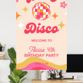 Retro Groovy 70er Disco jeden Geburtstag Poster (Heimbüro)