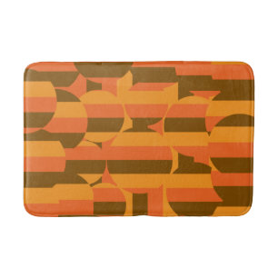 Retro-Groovy 70er geometrische Kunst des 20. Jahrh Badematte