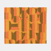 Retro-Groovy 70er geometrische Kunst des 20. Jahrh Fleecedecke (Vorderseite (Horizontal))