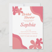 RETRO GROOVY 70er Hippie BRAUTPARTY Einladung (Vorderseite)