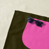 Retro Groovy 70er Hot Pink Green Bride Wedding Strandtuch (Beispiel)