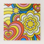 Retro Groovy 70er Jahre ästhetisch Puzzle (Vertikal)