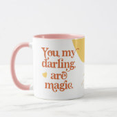 Retro Groovy 70er Jahre dachte, du bist mein Darli Tasse (Links)