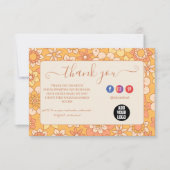 Retro Groovy 70er Jahre Themed Business Dankeskarte (Vorderseite)