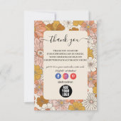 Retro Groovy 70er Jahre Themed Business Dankeskarte (Vorderseite)