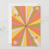 Retro Groovy 70er Jahre Themed Mutes Tones Kinderg Einladung (Rückseite)