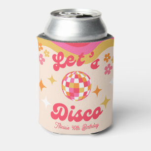 Retro Groovy 70er Lass uns Disco Geburtstag für je Dosenkühler