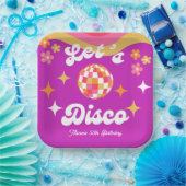 Retro Groovy 70er Let's Disco Birthday Party Pappteller (Party)
