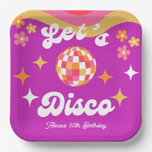 Retro Groovy 70er Let's Disco Birthday Party