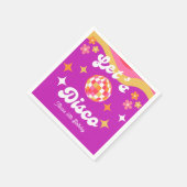 Retro Groovy 70er Let's Disco Birthday Party Serviette (Ecke)