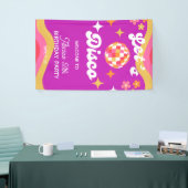 Retro Groovy 70er Let's Disco Geburtstag Willkomme Banner (Messeveranstaltung)