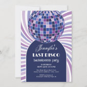 Retro Groovy 70er Letzte Disco Junggeselinnen-Absc Einladung (Vorderseite)