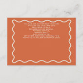 Retro Groovy 70er Niedlich Ivory Orange Disco Begleitkarte (Rückseite)