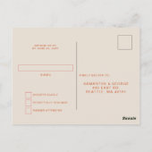 Retro Groovy 70er Niedlich Ivory Orange Disco UAWG Postkarte (Rückseite)