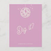 Retro Groovy 70er Niedlich Ivory Pink Disco UAWG Postkarte (Vorderseite)