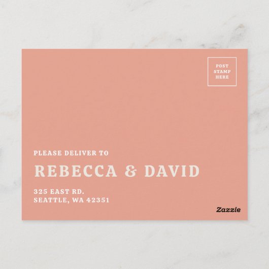 Retro Groovy 70er Niedlich Pink Blush QR UAWG Postkarte (Rückseite)