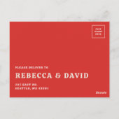 Retro Groovy 70er Niedlich Rosa und Rot UAWG Postkarte (Rückseite)