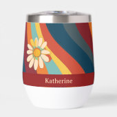 Retro Groovy 70er Regenbogen Gänseblümchen Benutze (Vorderseite)
