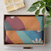 Retro Groovy 70er Regenbogen Gänseblümchen Seidenpapier (Geschenk)