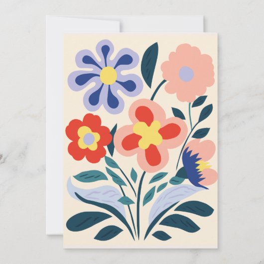 Retro Groovy 70er Themed Mutes Hochzeit Einladung (Rückseite)