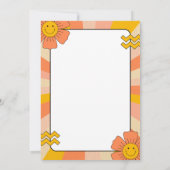 Retro Groovy 70er Themed Mutes Hochzeit Einladung (Rückseite)