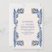 Retro Groovy 70er Themed Mutes Hochzeit Einladung (Vorderseite)