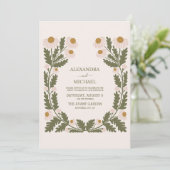 Retro Groovy 70er Themed Mutes Hochzeit Einladung (Stehend Vorderseite)