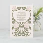 Retro Groovy 70er Themed Mutes Hochzeit Einladung (Stehend Vorderseite)