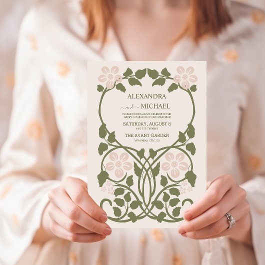 Retro Groovy 70er Themed Mutes Hochzeit Einladung