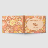 Retro Groovy 70er Themed Mutes Hochzeit Gästebuch (Voll)